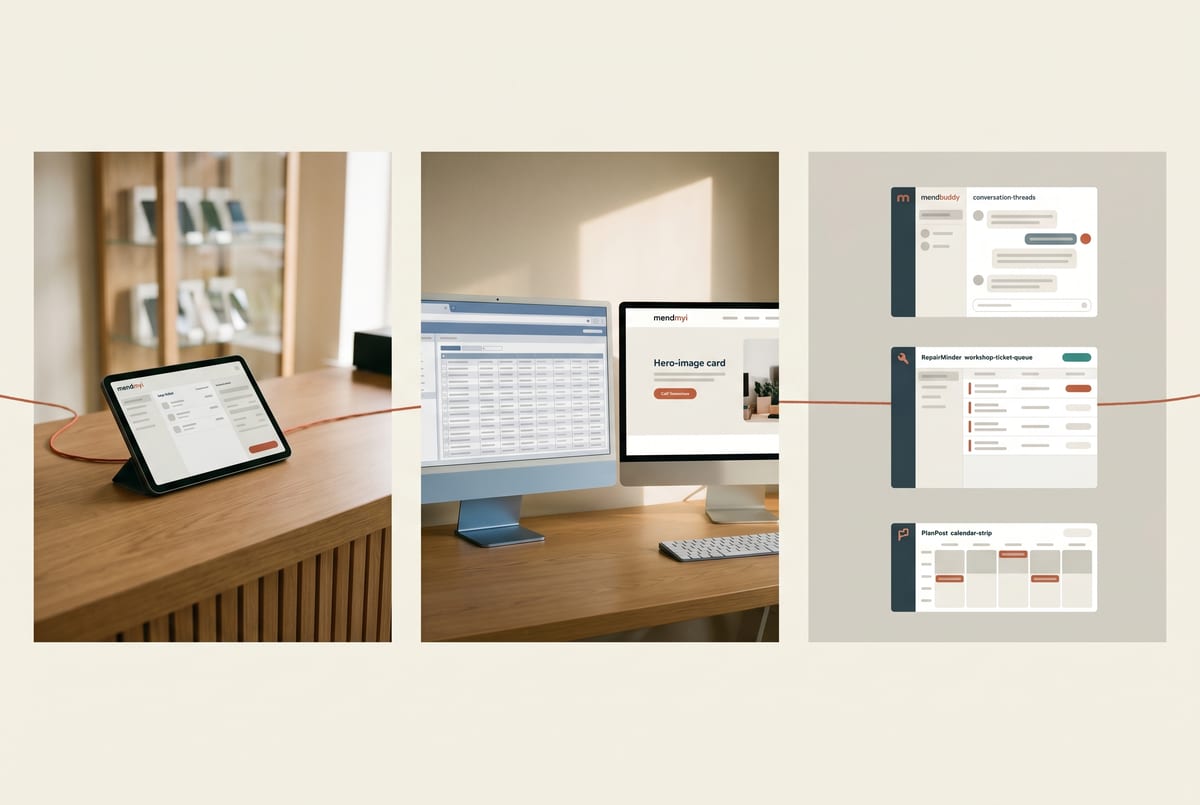 The three layers of the mmitech parent group - the operating business, the legacy-modernisation track, and the platform proof