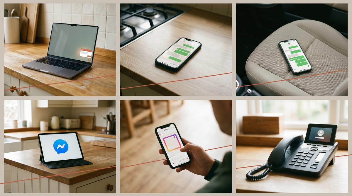 The six channels mendbuddy answers on, as a single grid