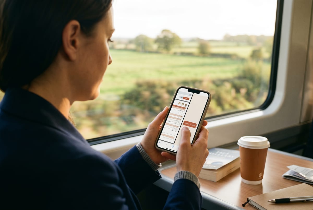The patient on the train home - finance-link tap, instant decision, plan transitioning to finance accepted