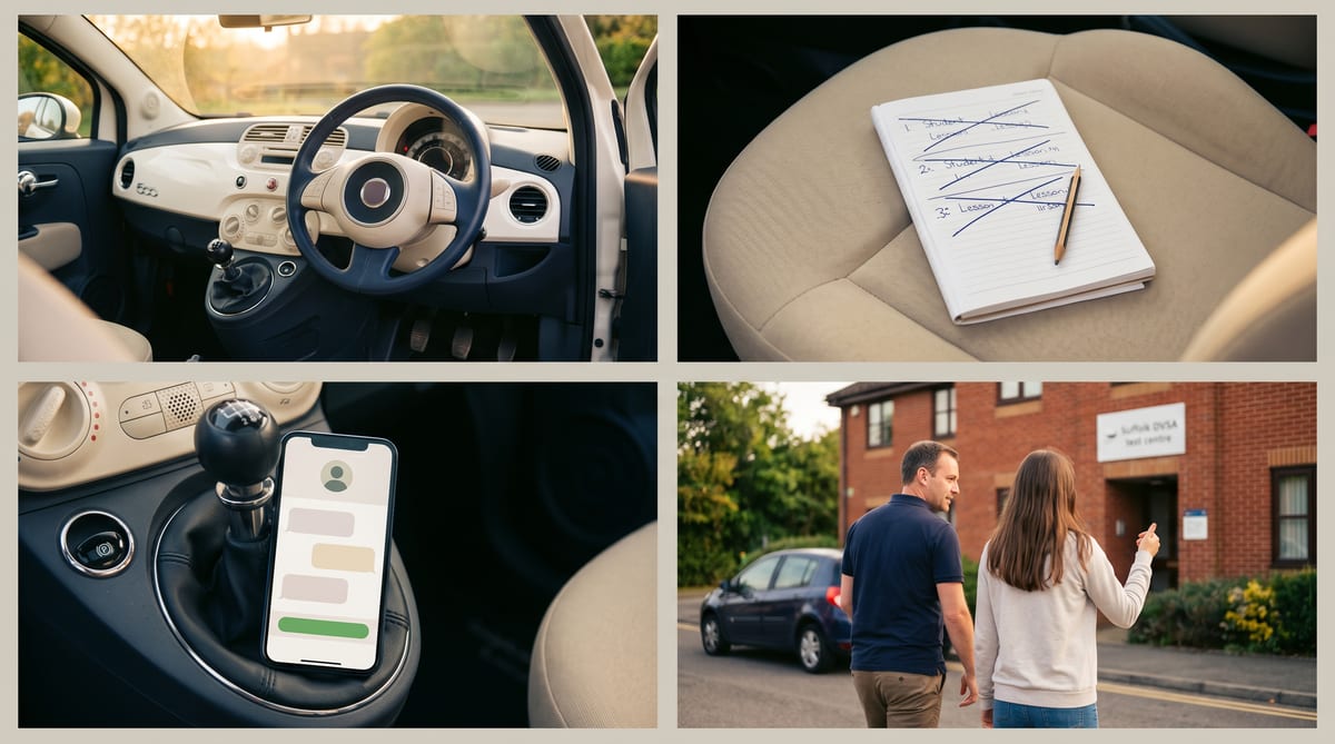 A UK ADI's week - the Corsa, the paper diary, the WhatsApp from a parent, the pupil at the test centre