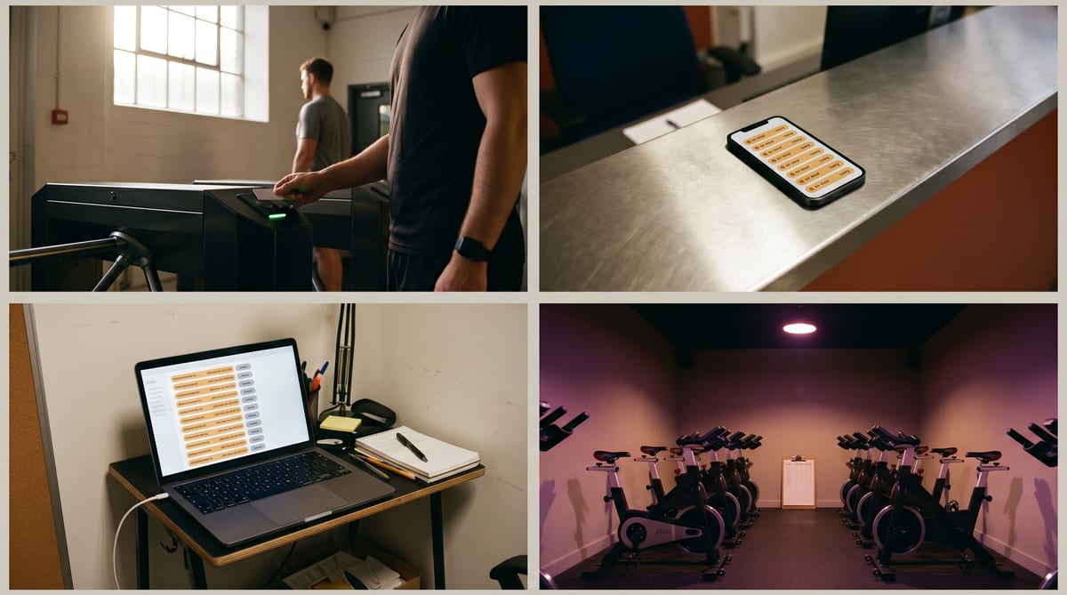 A UK independent gym owner's week - the 06:00 fob queue, the failed-DD notification, the lapsed-member spreadsheet, the 7pm class waitlist, the four-rated vendor app