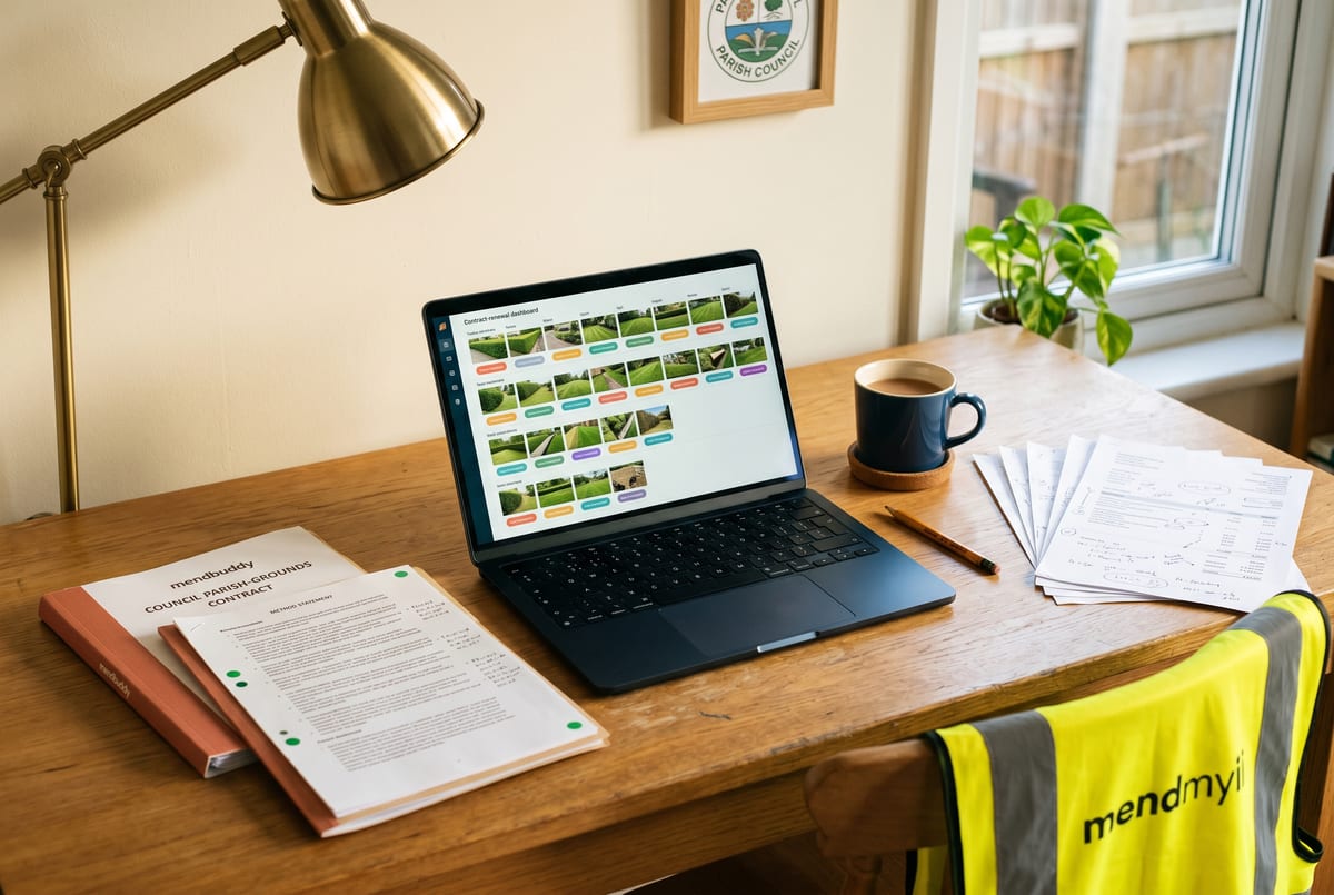 Annual contract renewal dashboard - the year-end book of contracts, with renewal anniversaries lined up by quarter