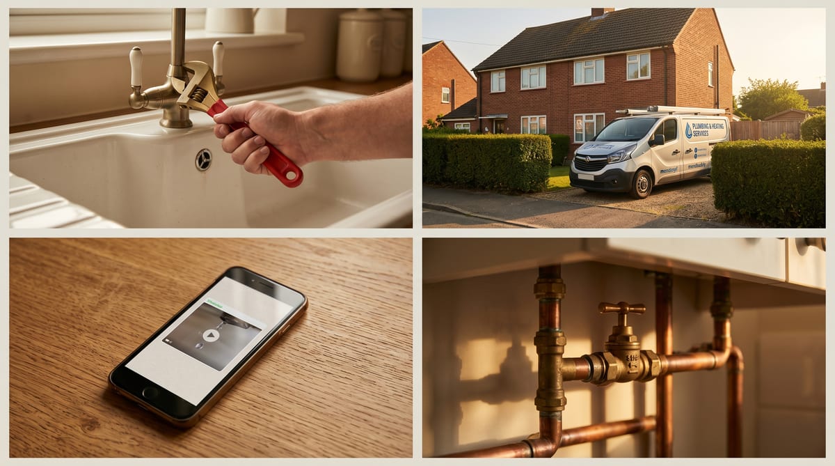 A UK plumber's week - under a sink, the van, a wet utility-room floor