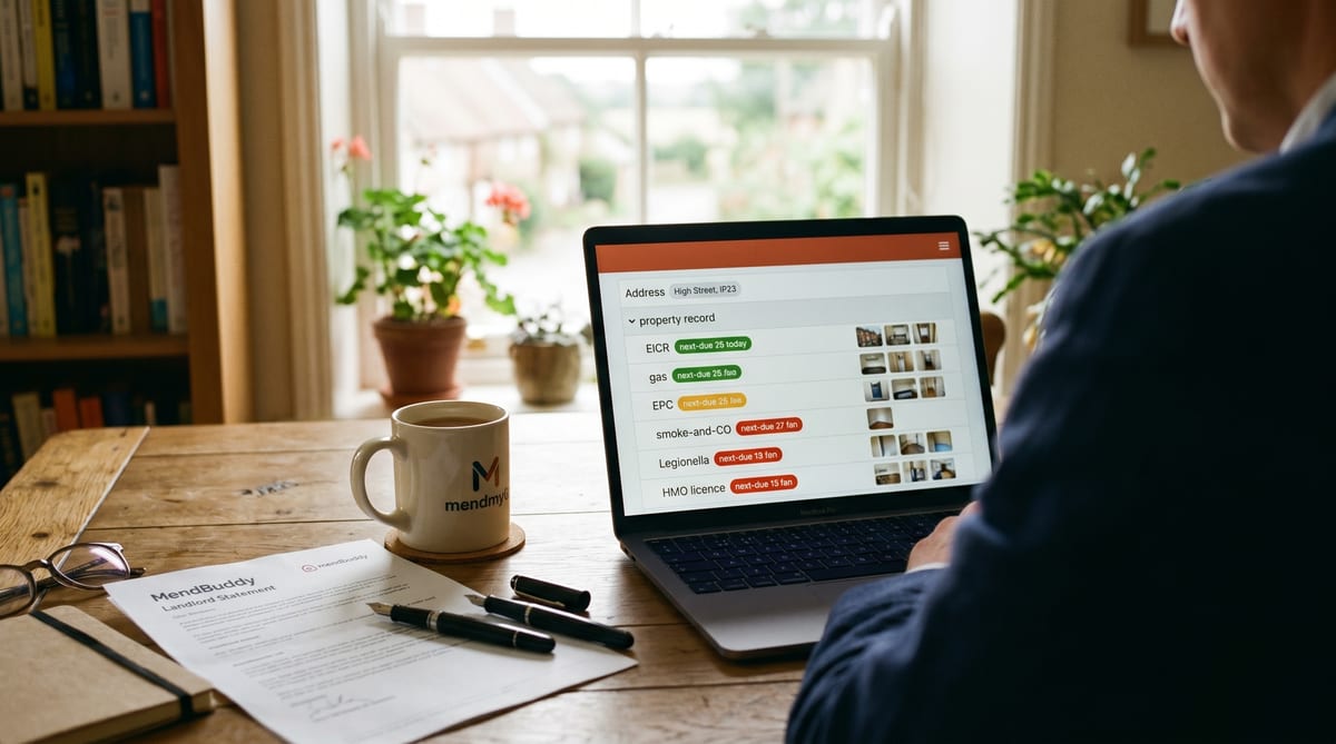 One property, every cert - the row that ends the Tuesday-morning bookkeeper call