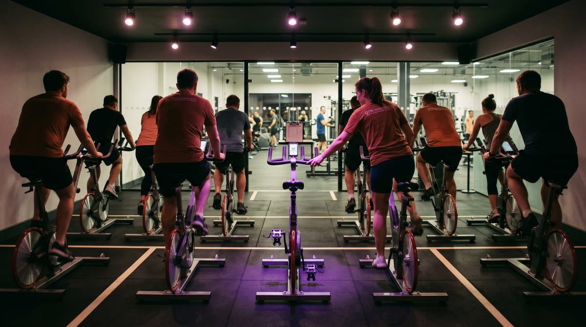 The empty spin bike at 7:02 - the offer-up cascade fired at 6:58, the position-1 confirmed at 7:00
