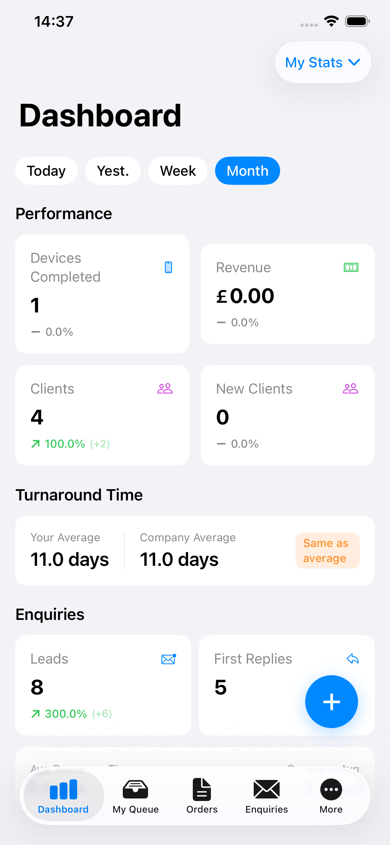 repairminder - iOS - the dashboard marketing slide