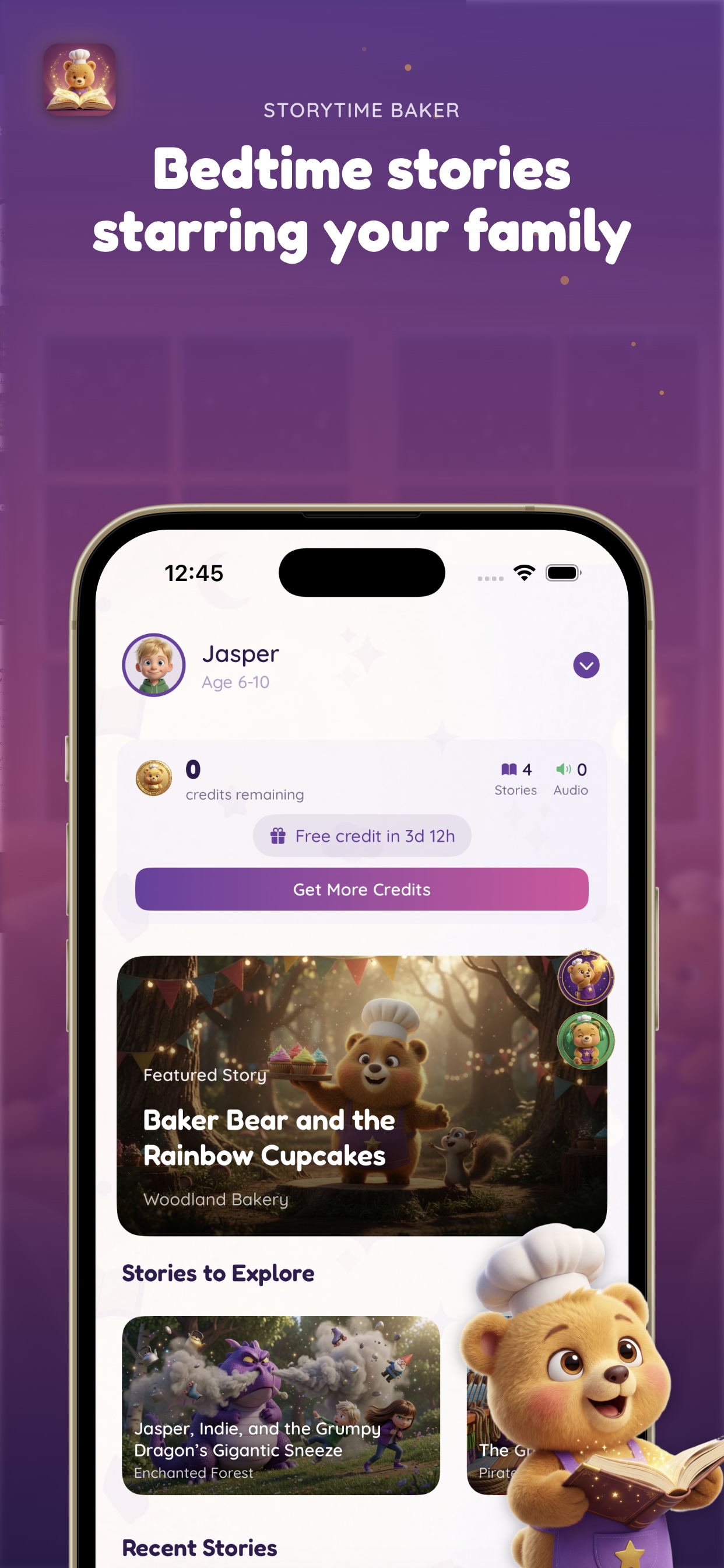 storytimebaker - iOS - the lead App Store screenshot